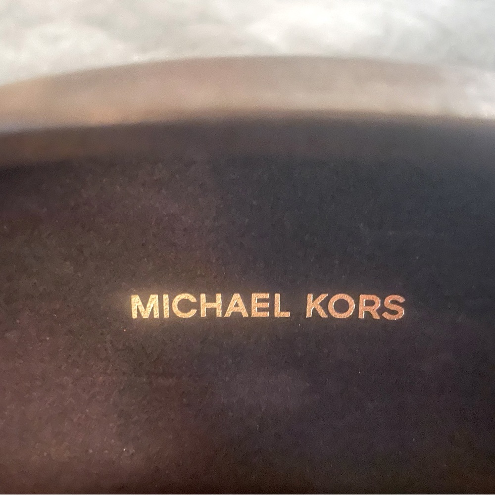 Michael Kors Black and Gold Glasses Case
